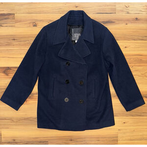 Vintage J. Percy Merino Wool Peacoat Navy | Women’s 14 | Made in USA by